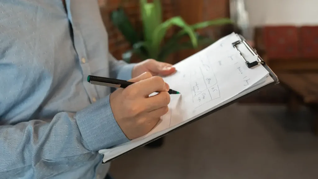 SEO specialist planning and prioritizing website optimization strategy and tasks